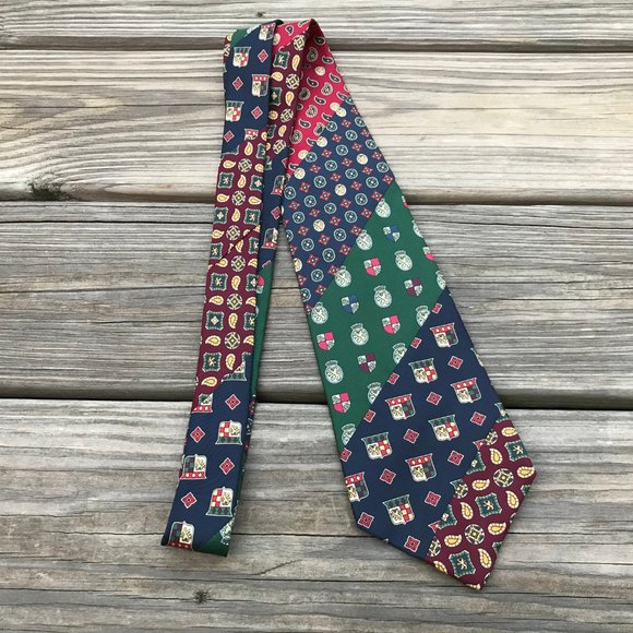 Tommy Hilfiger Men Tie Multi Color 100% Silk Neckt - Picture 2 of 10